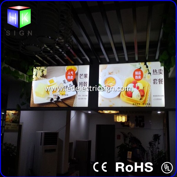 LED Menu with Light Box Menu Board for Restaurant Fast Food Picture Frame Sign